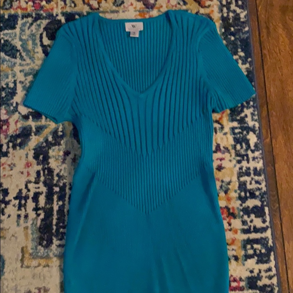 Worthington medium blue/green short sleeve